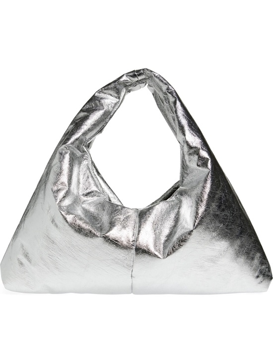 KASSL EDITIONS Handbags - NWT KASSL EDITIONS Small Anchor Metallic Faux Leather Handbag Silver $295